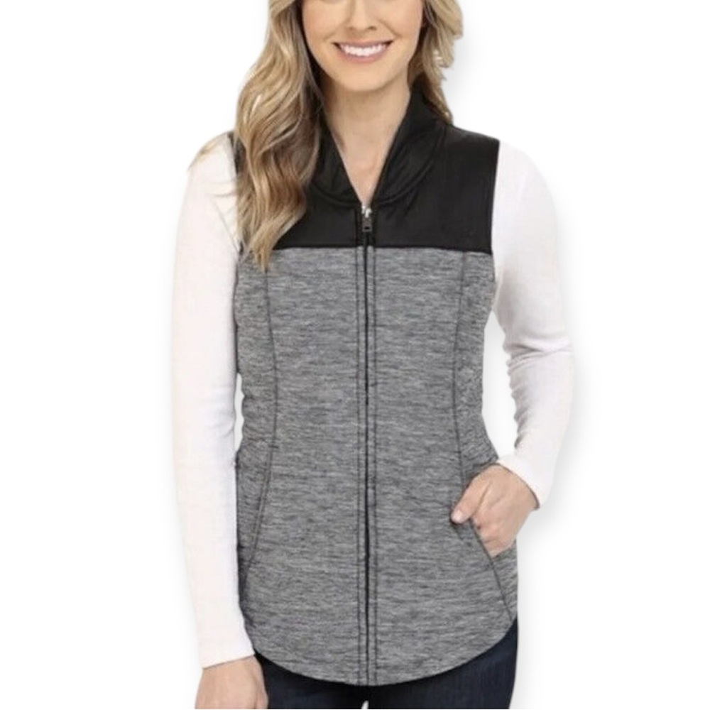 The North Face Womens Pseudio Vest Normcore black Charcoal Grey Heather XS